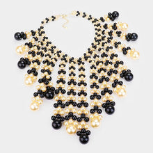 Load image into Gallery viewer, Cream Pearl Bubble Collar Statement Necklace
