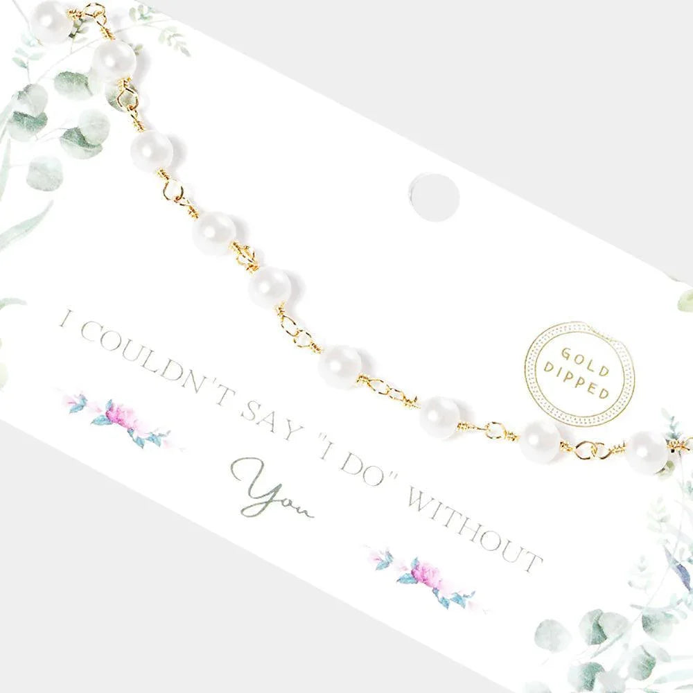 Gold Gold Dipped Pearl Link Necklace - Jewelry Store by Erik Rayo