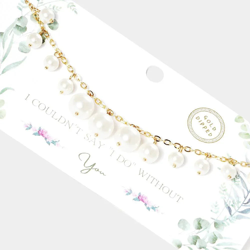 Gold Gold Dipped Drooped Pearl Necklace - Jewelry Store by Erik Rayo