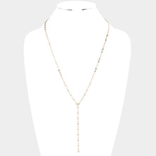 Load image into Gallery viewer, Gold Pearl Metal Ball Link Y Necklace
