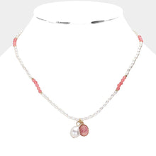 Load image into Gallery viewer, Pink Pearl Cameo Pendant Necklace
