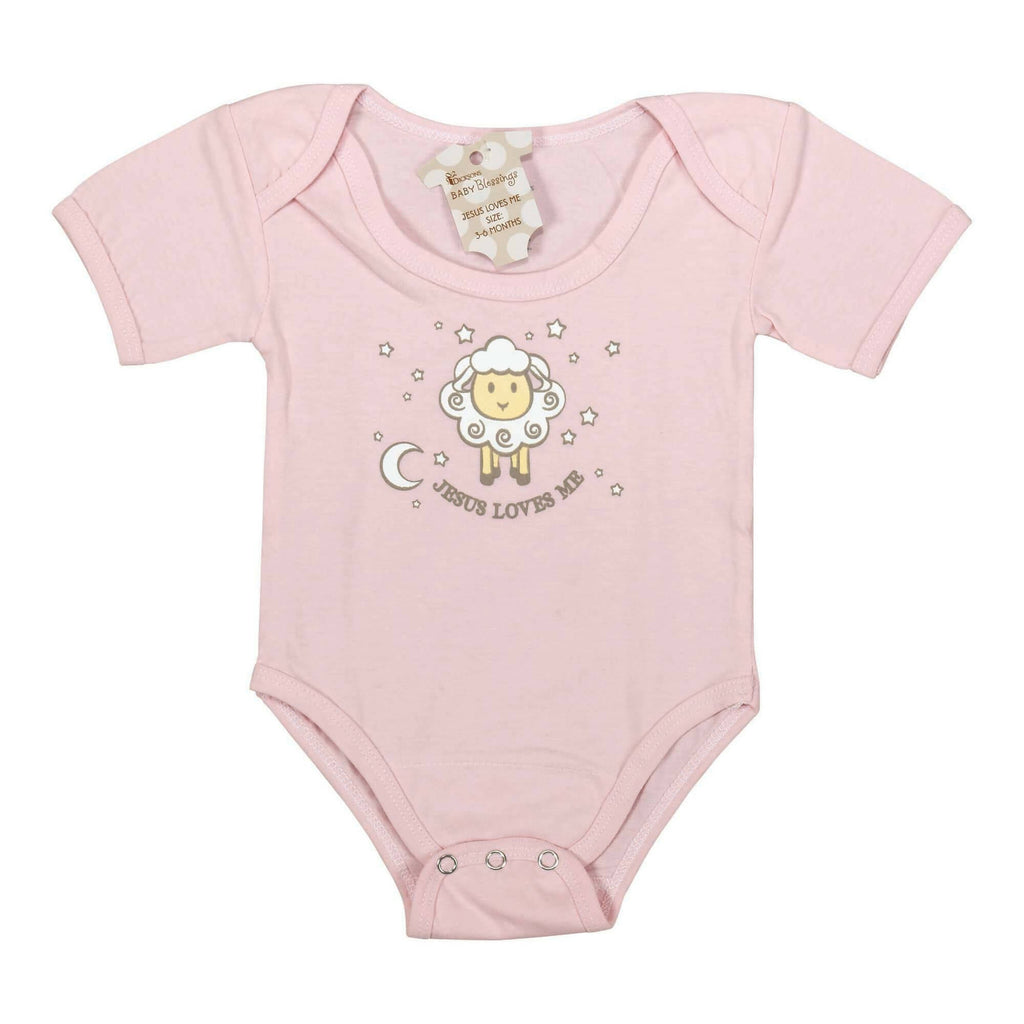 Baby Shirt 6-12Mo Pnk Jesus Love Me Cotn