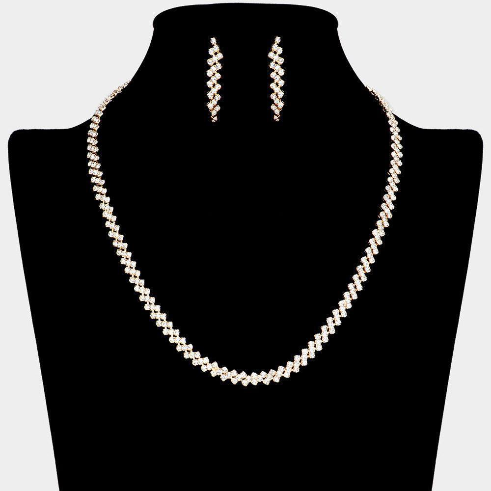 Gold Chain Necklace Rhinestone Paved - Jewelry Store by Erik Rayo