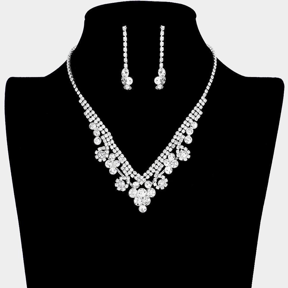 Round Crystal Rhinestone Collar Necklace - Jewelry Store by Erik Rayo