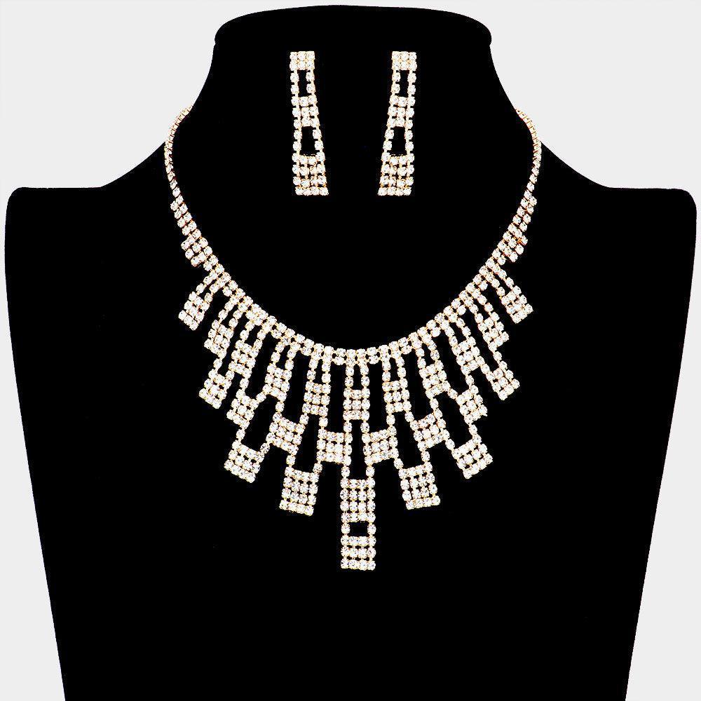 Gold Necklace Rhinestone Paved - Jewelry Store by Erik Rayo