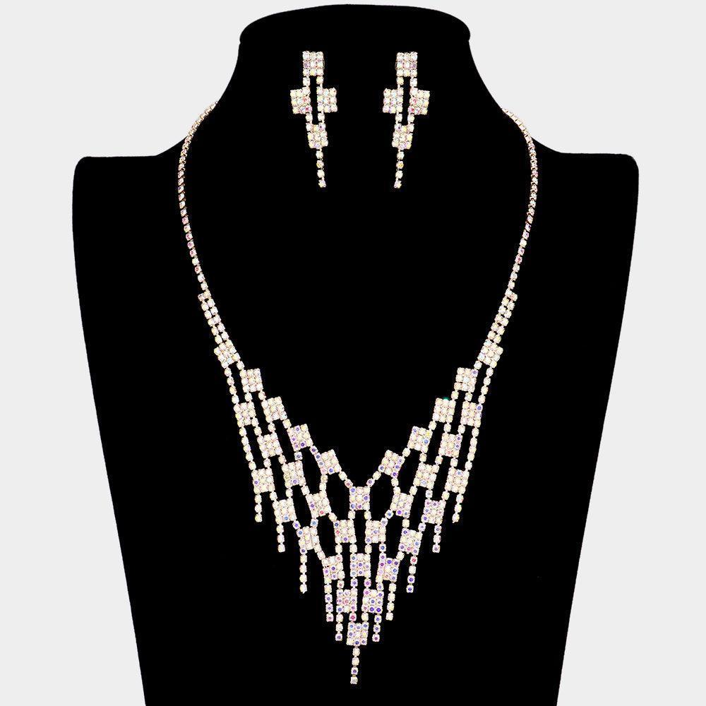 Gold Necklace Rhinestone Paved - Jewelry Store by Erik Rayo