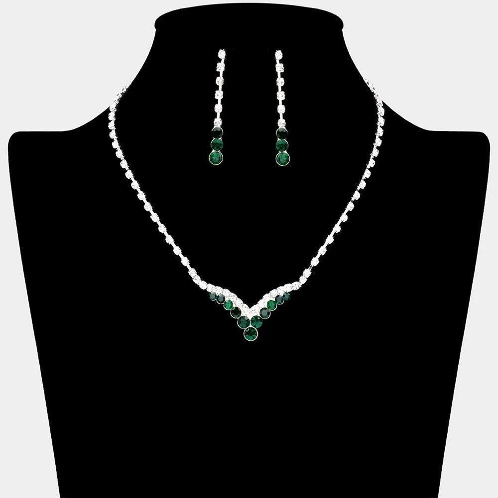 Bubble Stone Detail Rhinestone Necklace - Jewelry Store by Erik Rayo