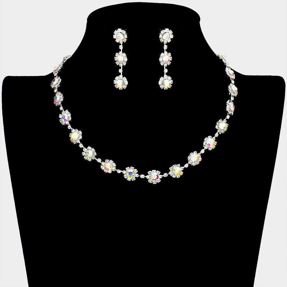 Floral Crystal Rhinestone Collar Necklace - Jewelry Store by Erik Rayo