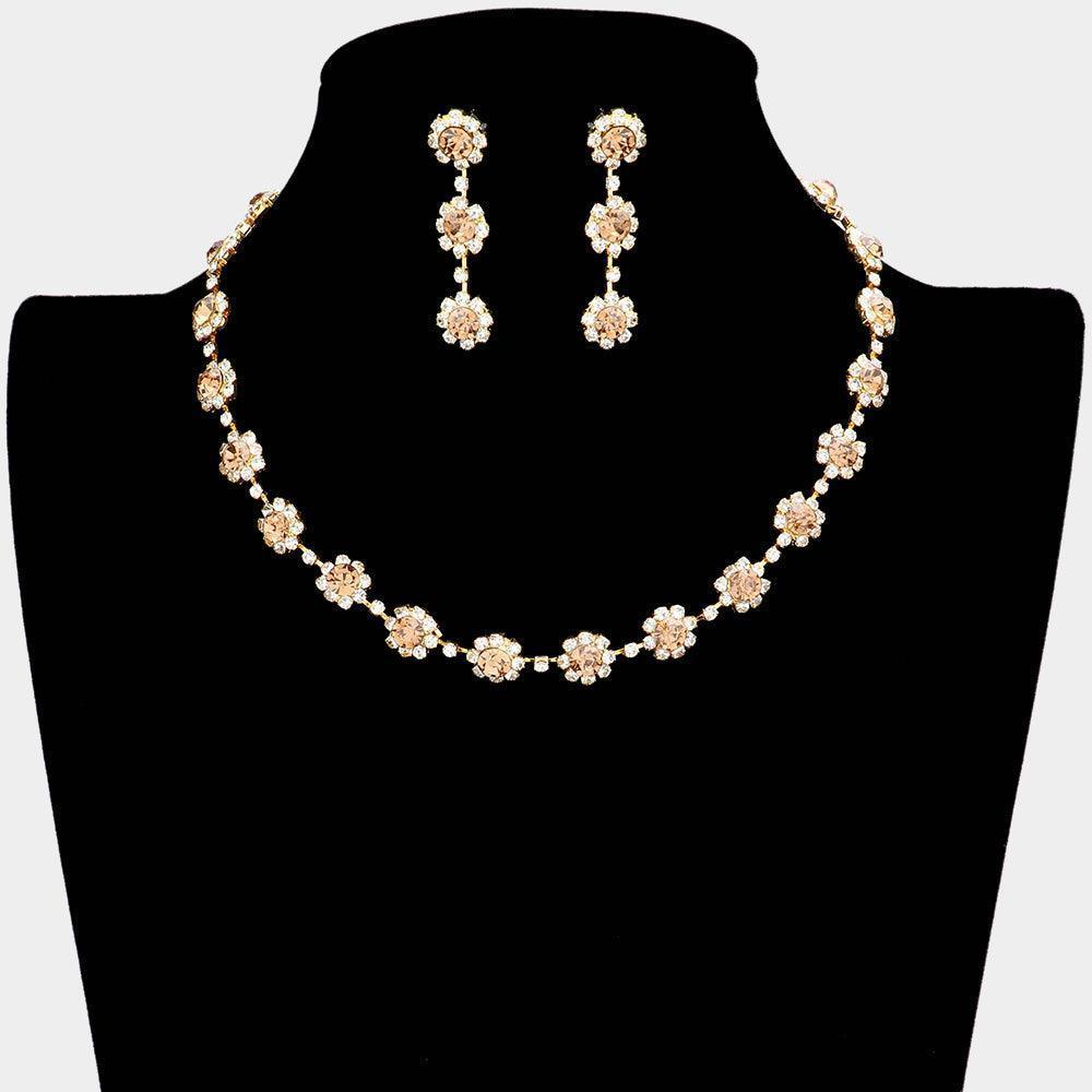 Floral Crystal Rhinestone Collar Necklace - Jewelry Store by Erik Rayo