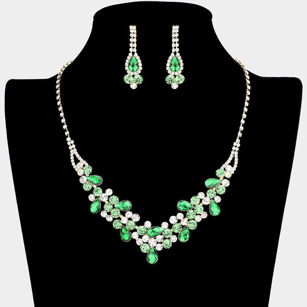 Teardrop Accented Rhinestone Necklace - Jewelry Store by Erik Rayo