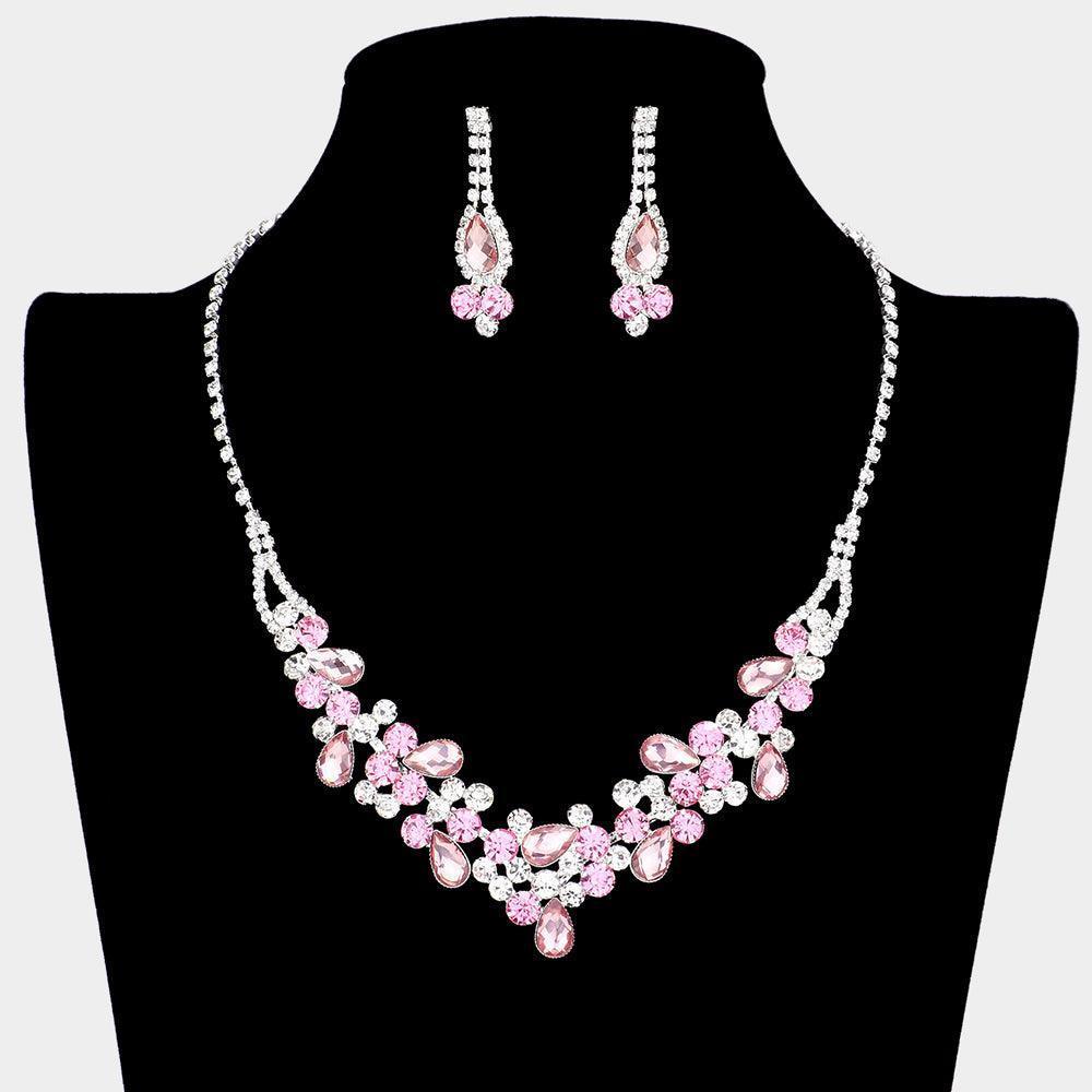 Teardrop Accented Rhinestone Necklace - Jewelry Store by Erik Rayo
