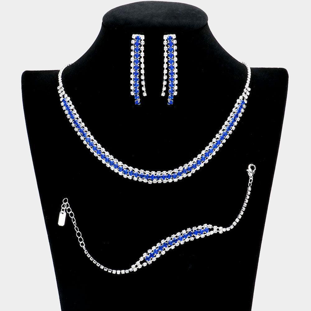 3 Piece Rhinestone Necklace Jewelry Set - Jewelry Store by Erik Rayo