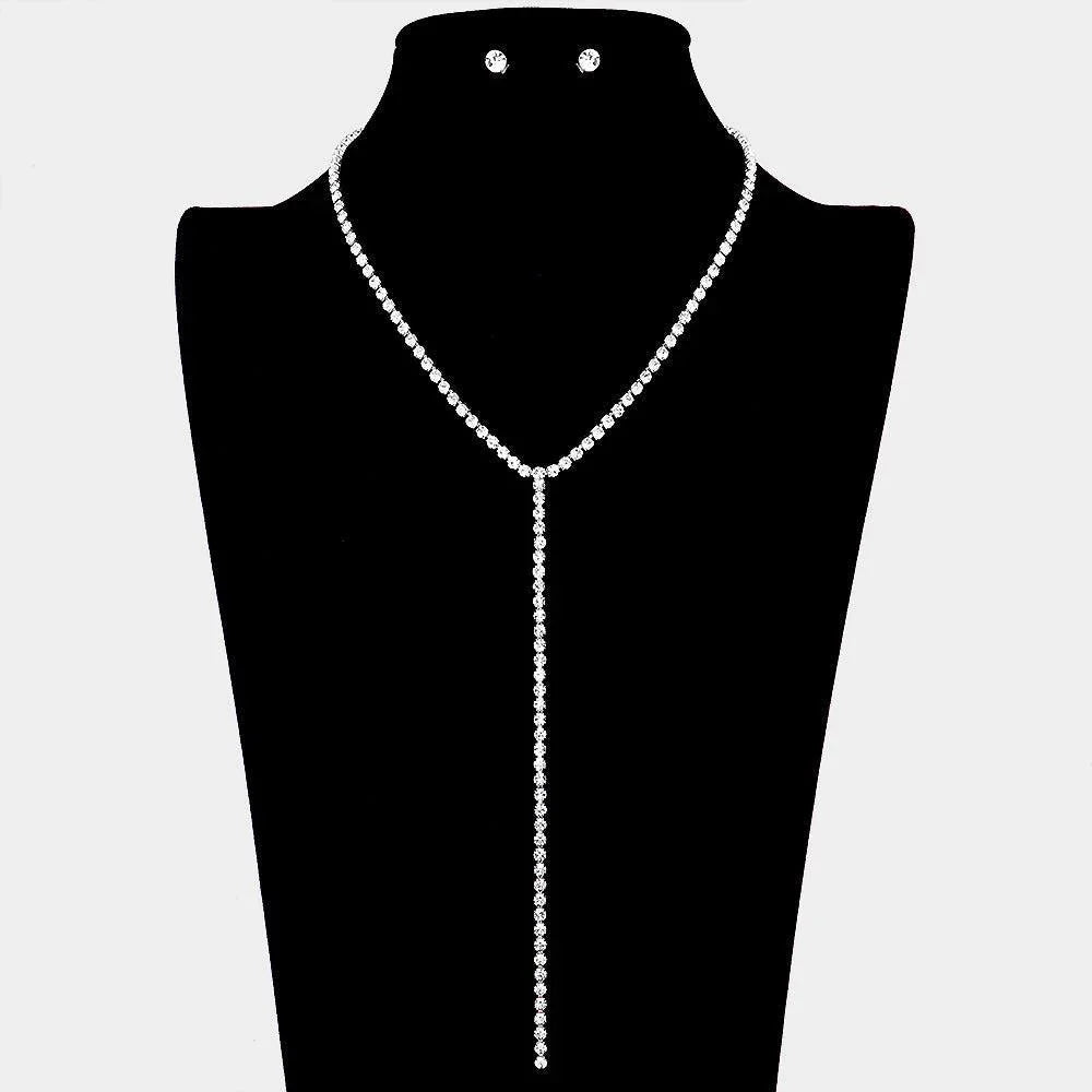 Rhinestone Y Necklace - Jewelry Store by Erik Rayo