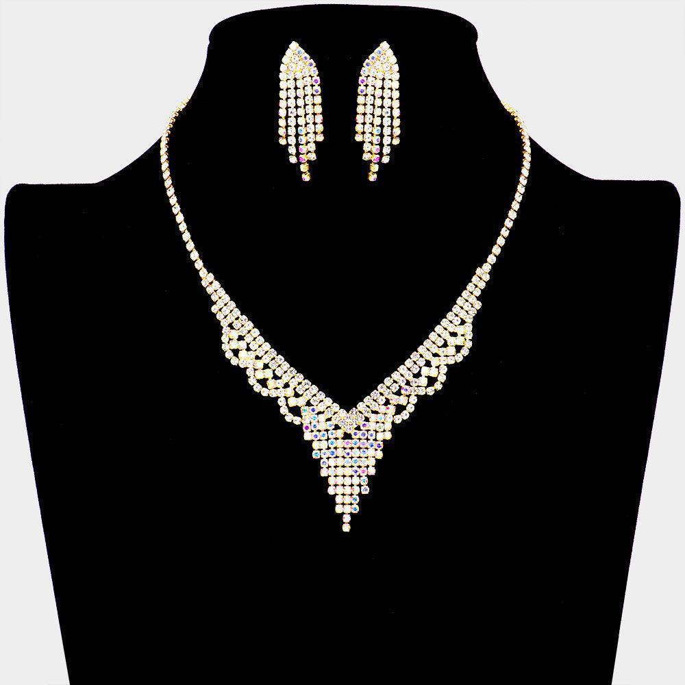 Gold Necklace Rhinestone Paved - Jewelry Store by Erik Rayo