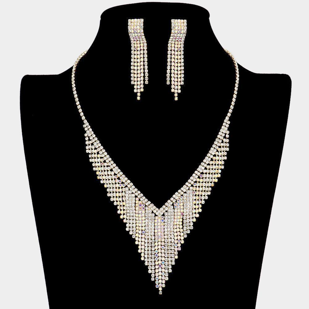 Gold Necklace Rhinestone Paved - Jewelry Store by Erik Rayo