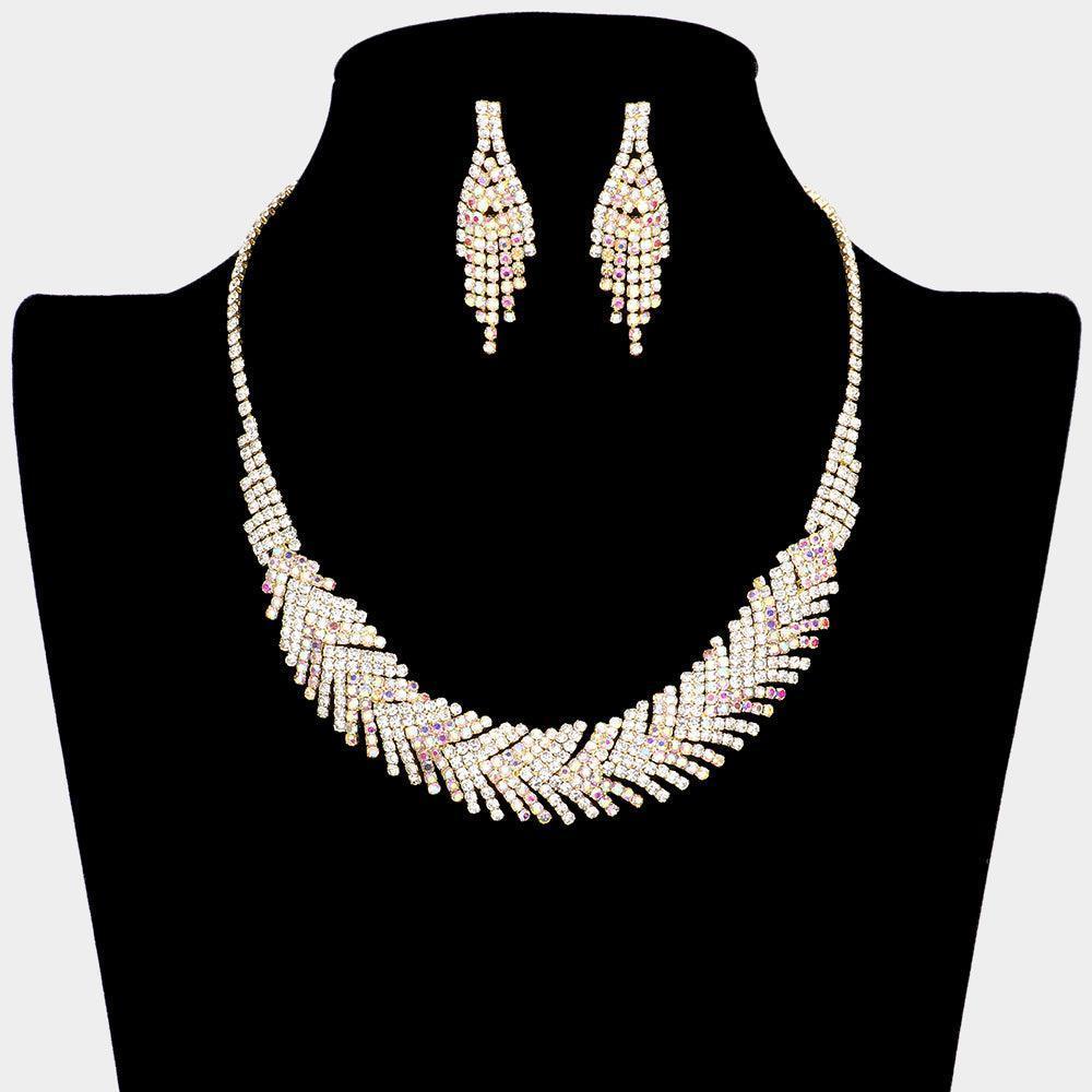 Gold Necklace Rhinestone Paved - Jewelry Store by Erik Rayo
