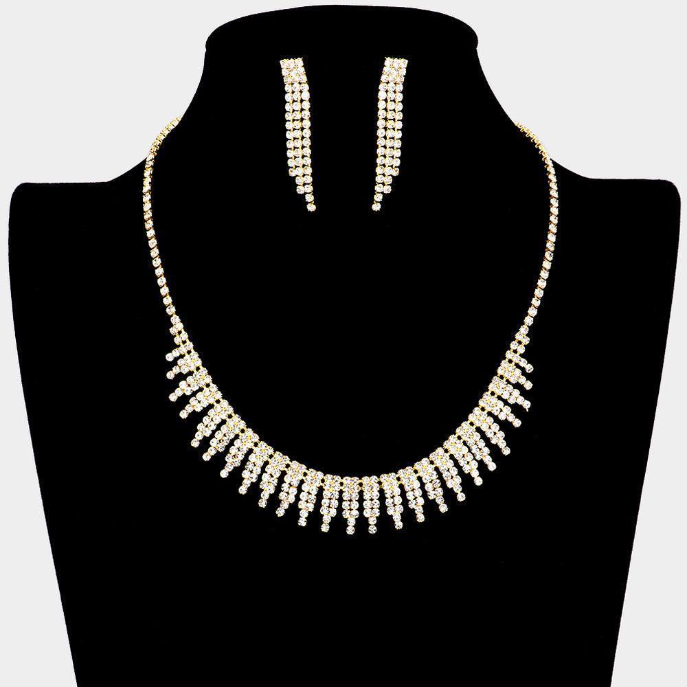 Gold Necklace Rhinestone Paved - Jewelry Store by Erik Rayo