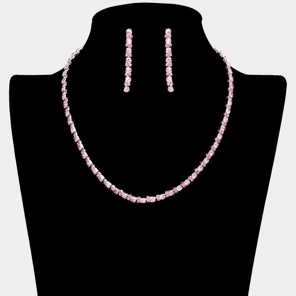 Silver Rhinestone Cluster Necklace - Jewelry Store by Erik Rayo