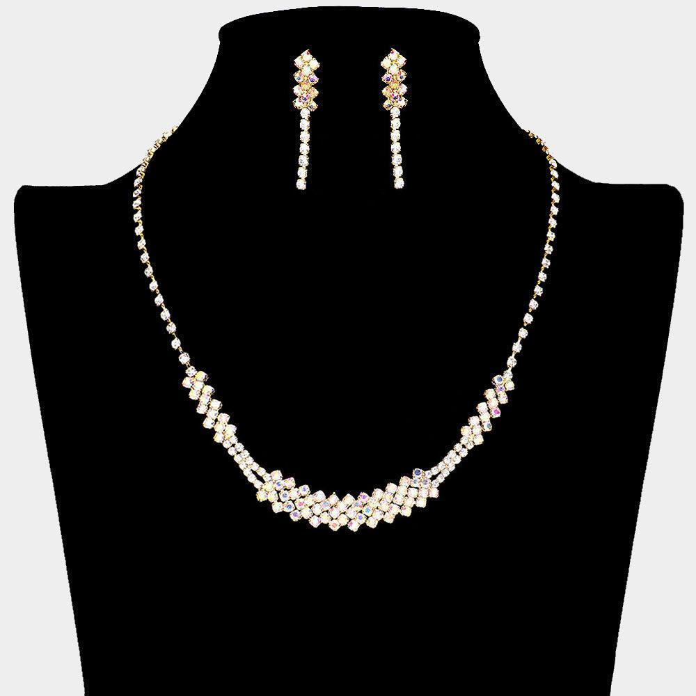 Gold Necklace Rhinestone Paved - Jewelry Store by Erik Rayo