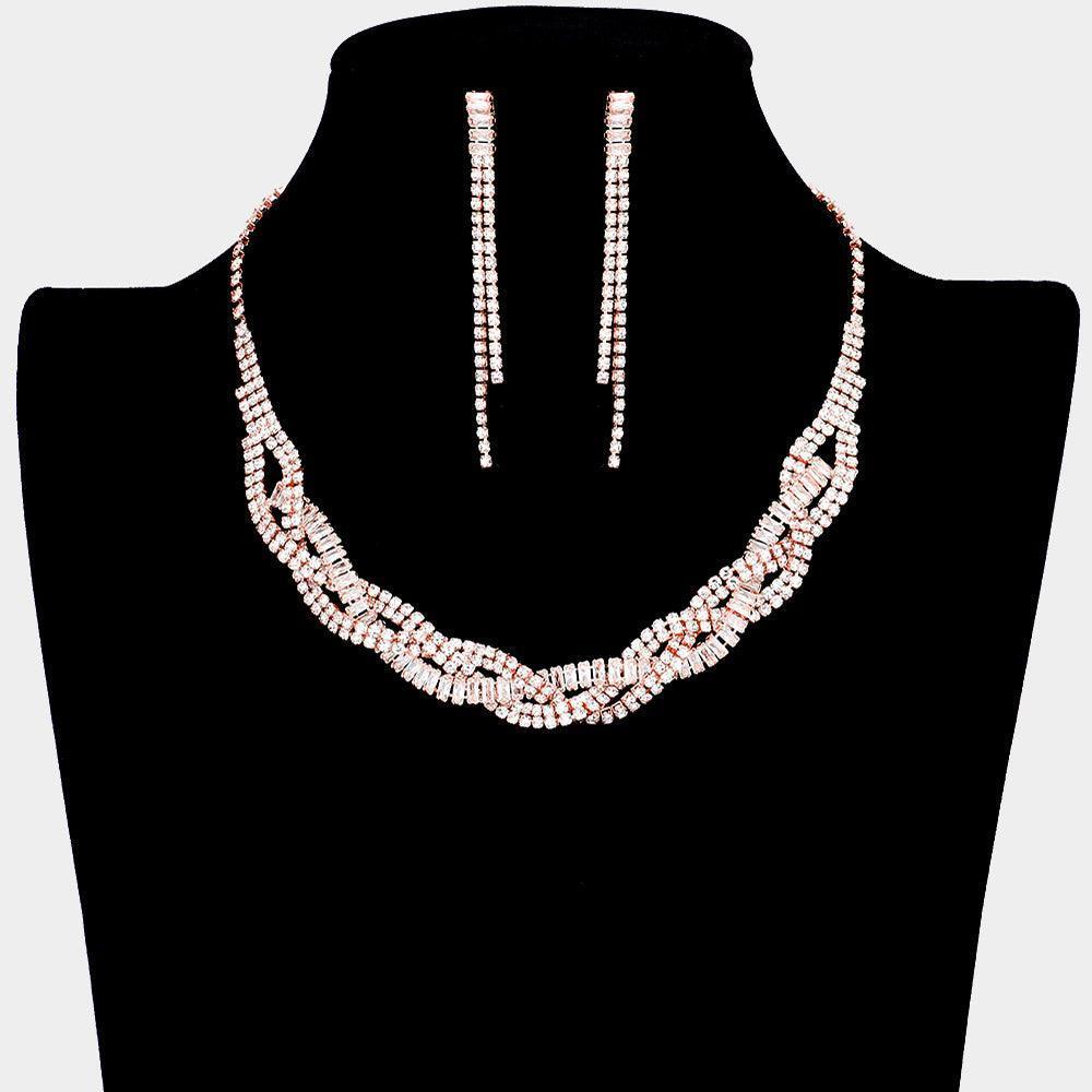 Rose Gold CZ Stone Pave Necklace - Jewelry Store by Erik Rayo