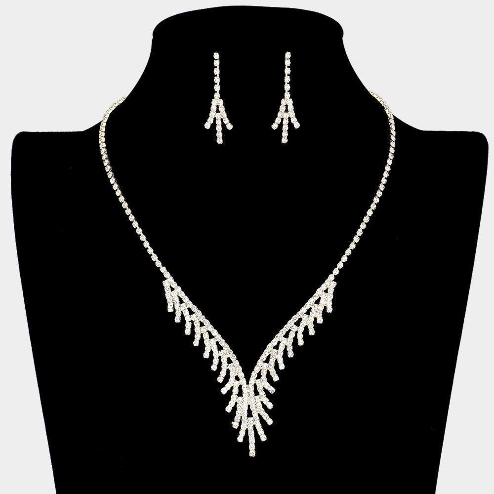 Gold Necklace Rhinestone Paved - Jewelry Store by Erik Rayo