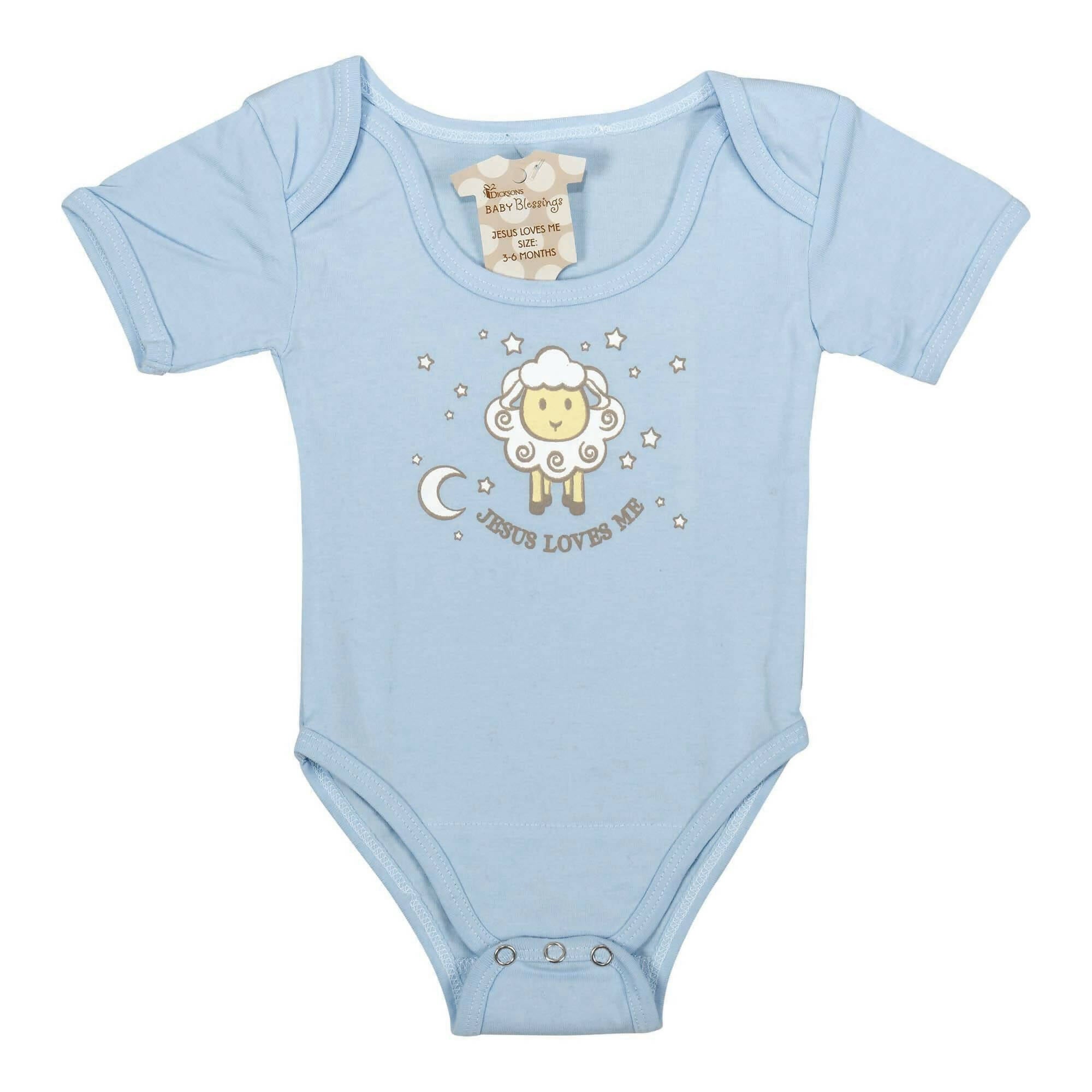 Baby Shirt 3-6Mo Blu Jesus Love Me Cotn
