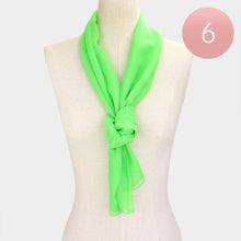 Load image into Gallery viewer, Green 6PCS - Solid Chiffon Scarf
