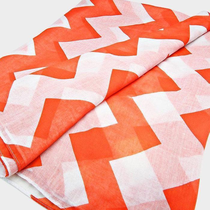 White Chevron Pattern Infinity Scarf - Jewelry Store by Erik Rayo