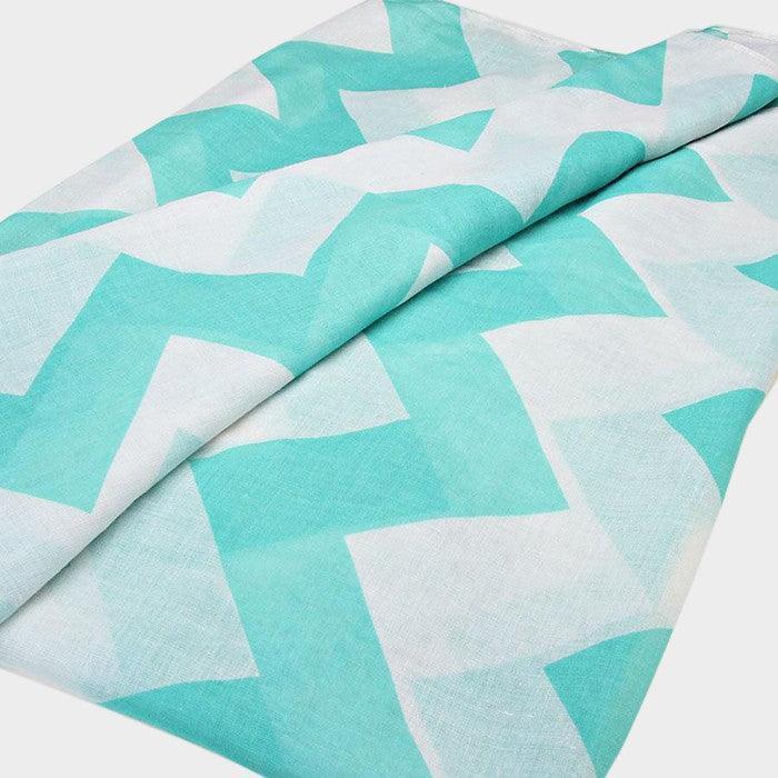 White Chevron Pattern Infinity Scarf - Jewelry Store by Erik Rayo