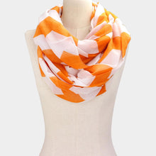 Load image into Gallery viewer, White Chevron Pattern Infinity Scarf
