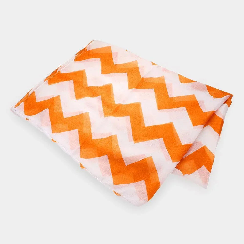 White Chevron Pattern Infinity Scarf - Jewelry Store by Erik Rayo