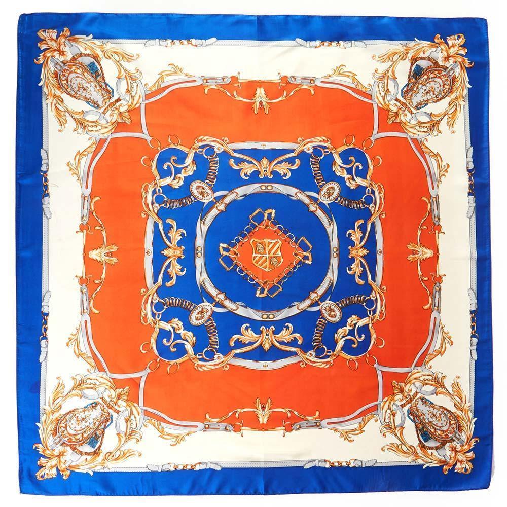 Navy Abstract Belt Print Bandana Scarf - Jewelry Store by Erik Rayo