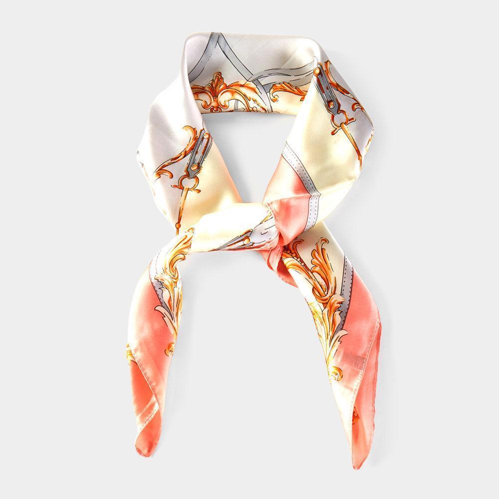 Pink Abstract Belt Print Bandana Scarf - Jewelry Store by Erik Rayo