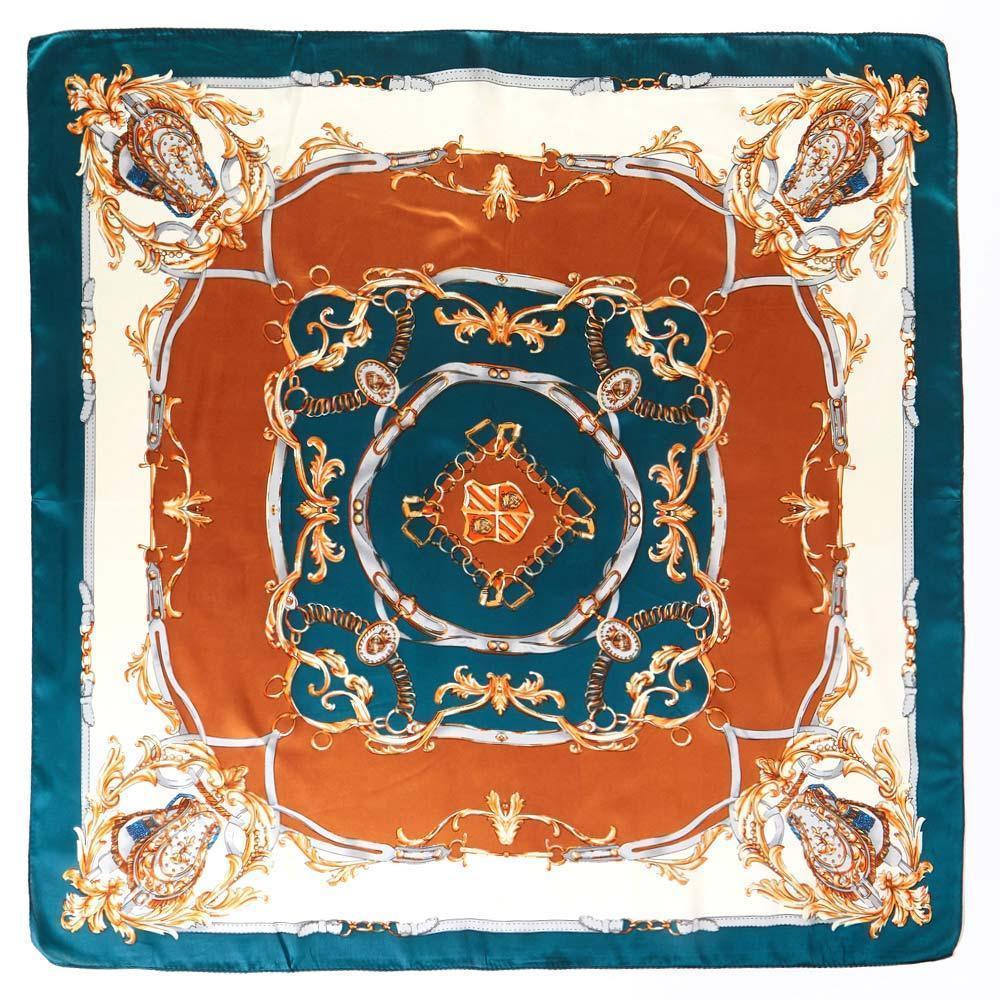 Teal Abstract Belt Print Bandana Scarf - Jewelry Store by Erik Rayo