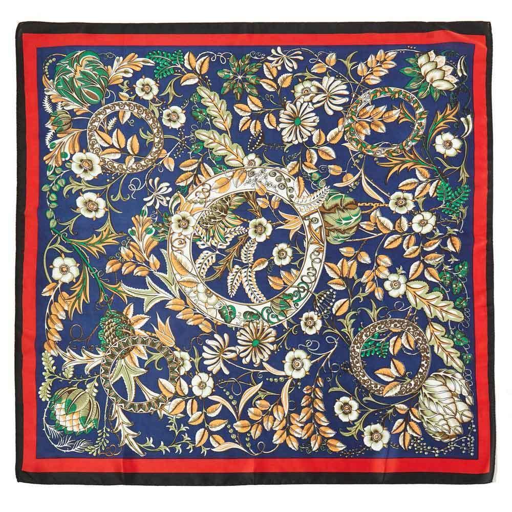 Navy Floral Print Bandana Scarf - Jewelry Store by Erik Rayo