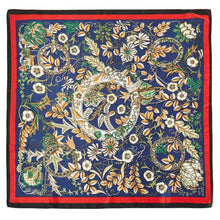 Load image into Gallery viewer, Navy Floral Print Bandana Scarf
