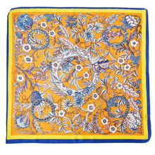 Load image into Gallery viewer, Orange Floral Print Bandana Scarf
