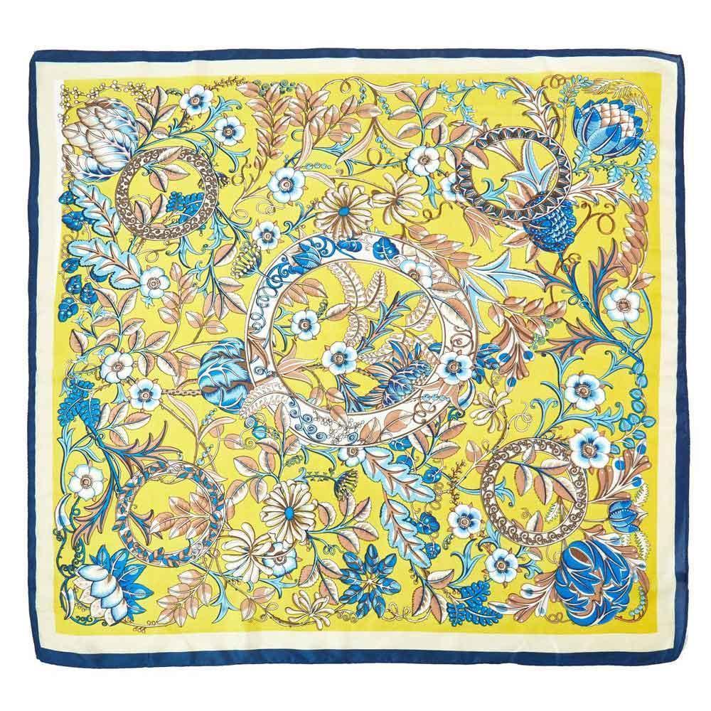 Yellow Floral Print Bandana Scarf - Jewelry Store by Erik Rayo