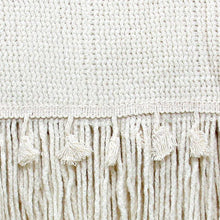 Load image into Gallery viewer, White Fringe Accented Knit Scarf
