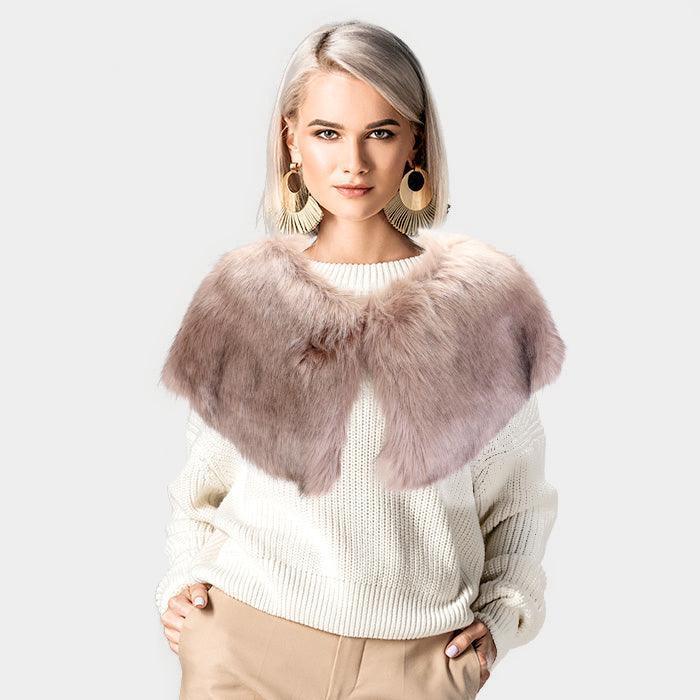 Brown Faux Fur Cape Scarf - Jewelry Store by Erik Rayo