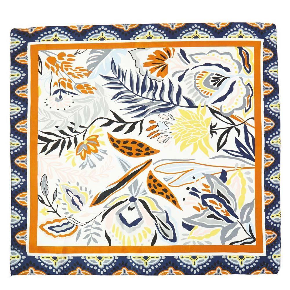 Navy Tropical Leaves Print Bandana Scarf - Jewelry Store by Erik Rayo