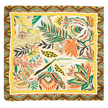 Load image into Gallery viewer, Taupe Tropical Leaves Print Bandana Scarf
