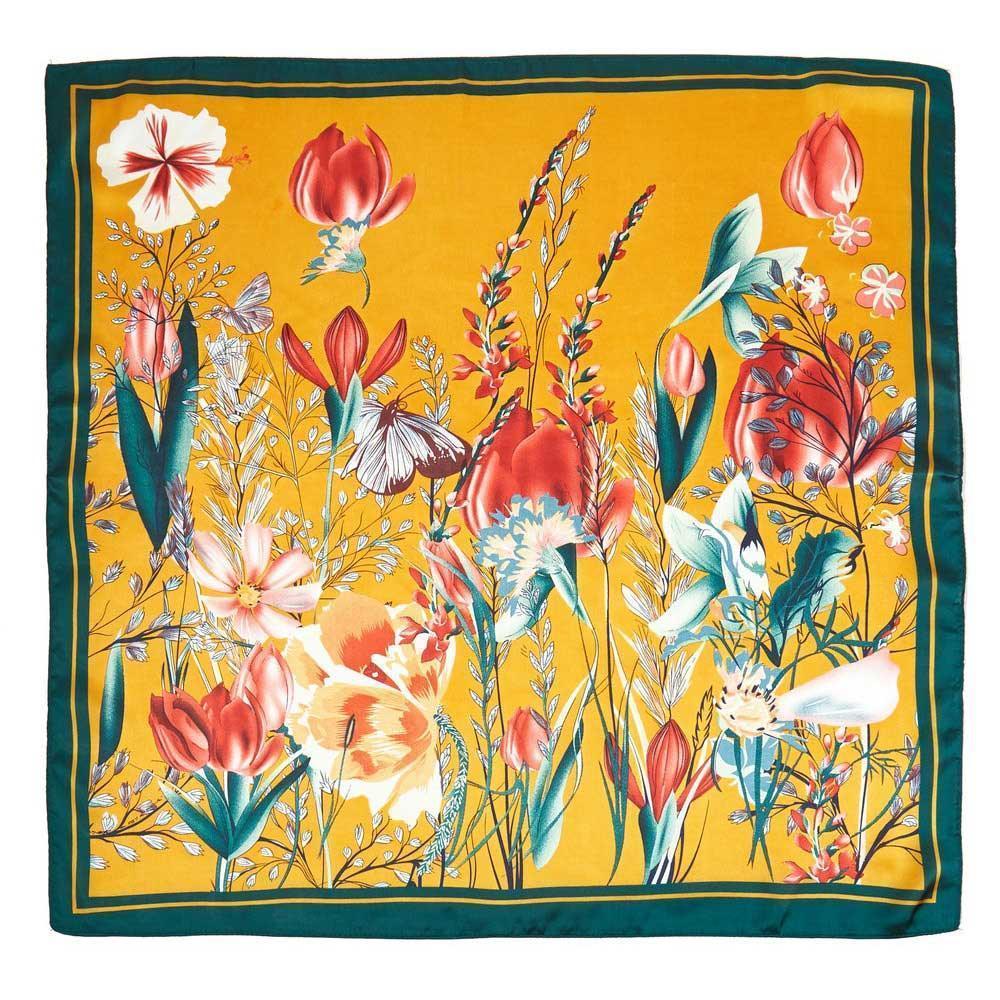 Mustard Tropical Leaves Print Bandana Scarf - Jewelry Store by Erik Rayo