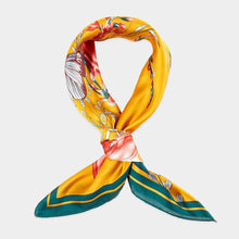 Load image into Gallery viewer, Mustard Tropical Leaves Print Bandana Scarf
