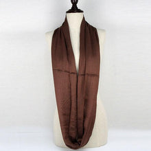 Load image into Gallery viewer, Brown Cozy Polyester Infinity Scarf
