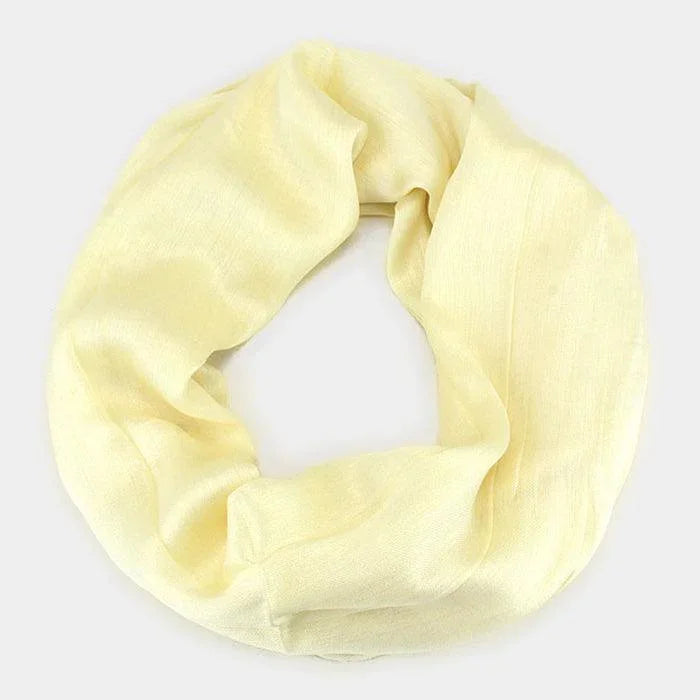 Cream Cozy Polyester Infinity Scarf - Jewelry Store by Erik Rayo