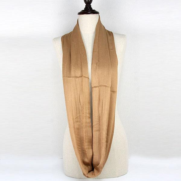 Khaki Cozy Polyester Infinity Scarf - Jewelry Store by Erik Rayo