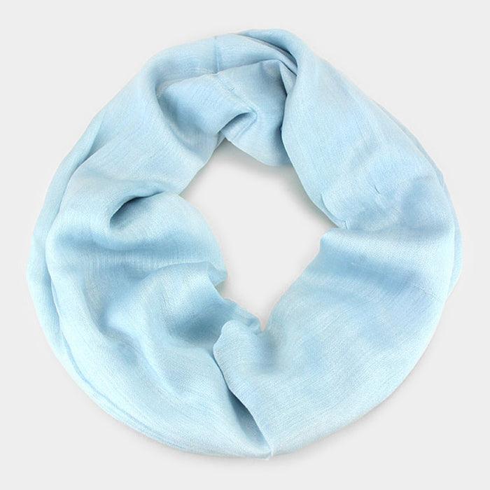 Blue Cozy Polyester Infinity Scarf