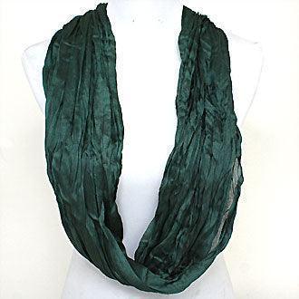Green Crinkled Viscose Infinity Spring Scarf - Jewelry Store by Erik Rayo