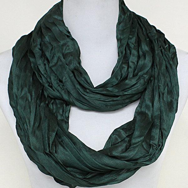 Green Crinkled Viscose Infinity Spring Scarf - Jewelry Store by Erik Rayo